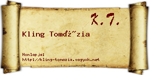 Kling Tomázia névjegykártya